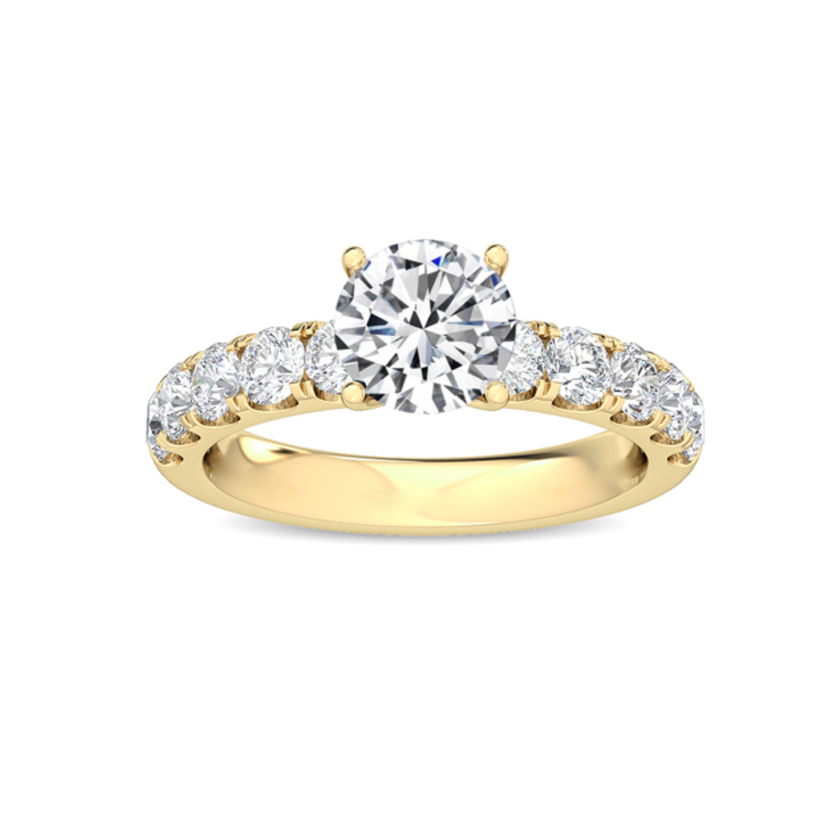 Exquisite Round Lab Diamond Ring