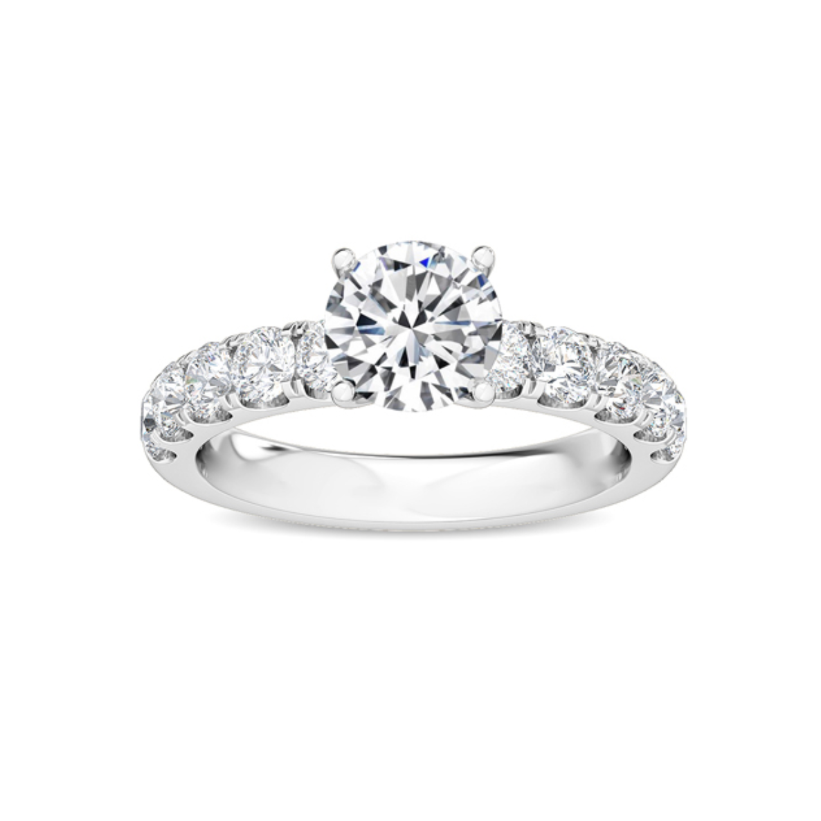 Exquisite Round Lab Diamond Ring