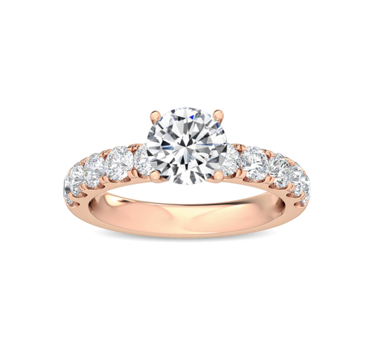 Exquisite Round Lab Diamond Ring