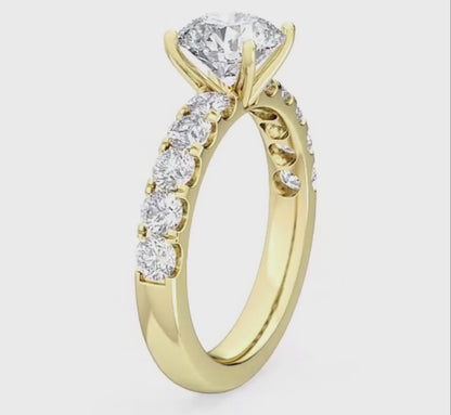 Exquisite Round Lab Diamond Ring