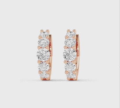 Elegance Diamond Hoops