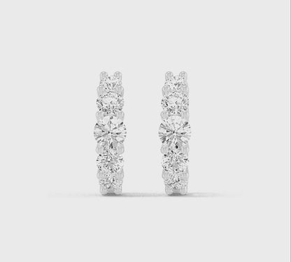 Elegance Diamond Hoops