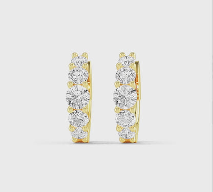 Elegance Diamond Hoops